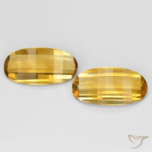 4.82ctw Natural Naranja dorado Citrino, Ovalada, VVS-VS