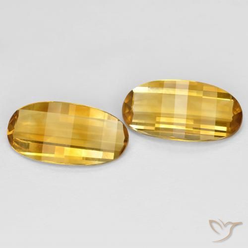 Gemas de Citrino Naranja dorado natural de 4.82 ct, Ovalada, VVS-VS