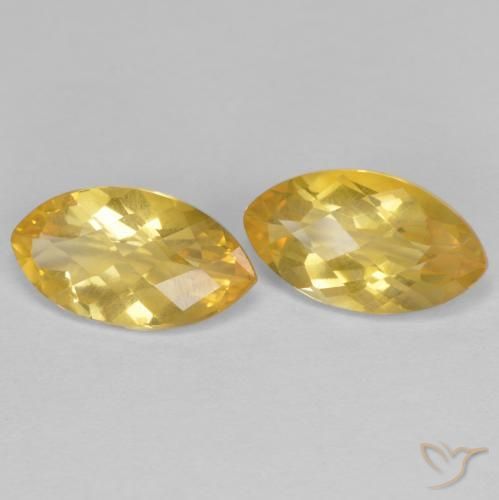 Gemas de Citrino Dorado natural de 1.75 ct, Marquesa, VS