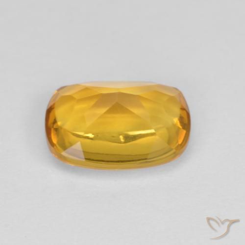 Citrino Dorado natural de 1.28 ct, Forma Cojín, Transparente