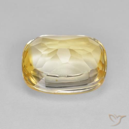 Citrino Dorado claro natural de 4.80 ct, Forma Cojín, Transparente