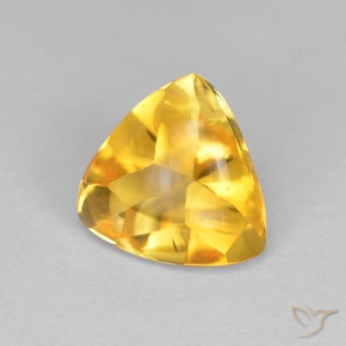 Citrino Dorado medio natural de 1.72 ct, Trillón, Transparente