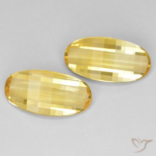 Gemas de Citrino Dorado medio natural de 4.97 ct, Ovalada, VVS-VS