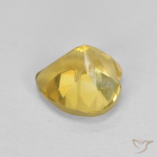 Citrino Amarillo medio natural de 0.79 ct, Corazón, VVS-VS