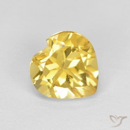 Citrino Amarillo toscana natural de 0.79 ct, Corazón, VVS-VS