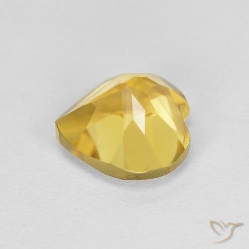 Citrino Amarillo toscana natural de 0.79 ct, Corazón, VVS-VS