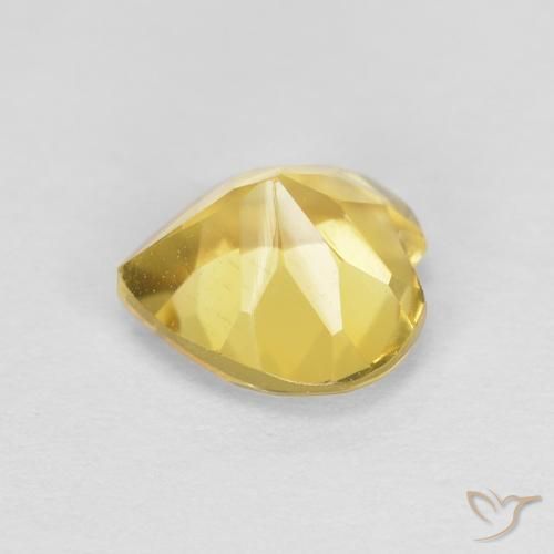 Citrino Amarillo toscana natural de 0.78 ct, Corazón, VVS-VS