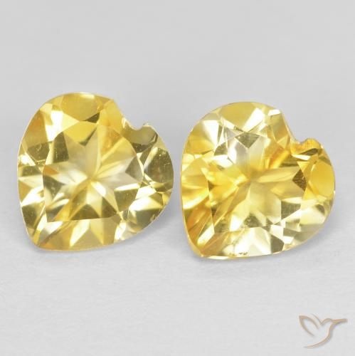 1.32ctw Natural Dorado claro Citrino, Corazón, VVS-VS