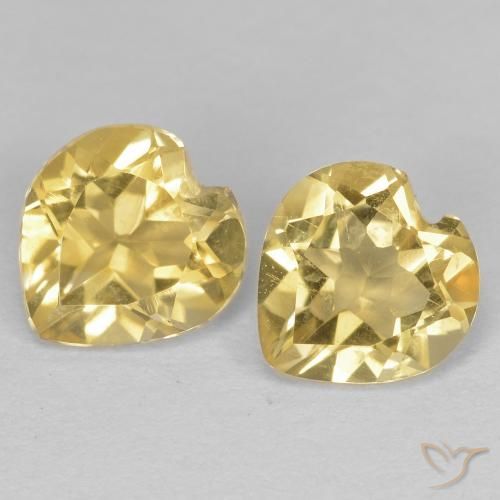 1.19ctw Natural Dorado Citrino, Corazón, VVS-VS