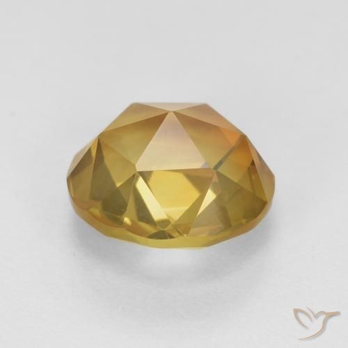 Citrino Naranja dorado natural de 1.91 ct, Redondo, VVS