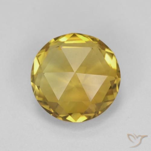 1.77ct Natural Naranja dorado Citrino, Redondo, VVS