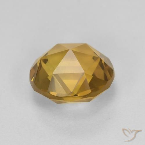 Citrino Naranja dorado natural de 1.77 ct, Redondo, VVS