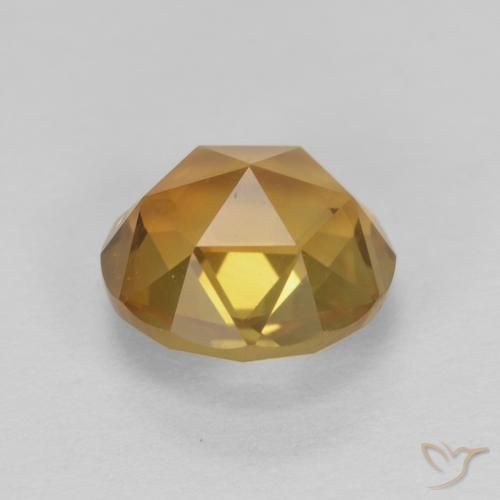 Citrino Naranja medio natural de 1.91 ct, Redondo, VVS