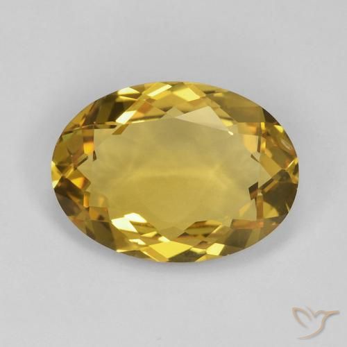 5.41ct Natural Naranja dorado Citrino, Ovalada, VS