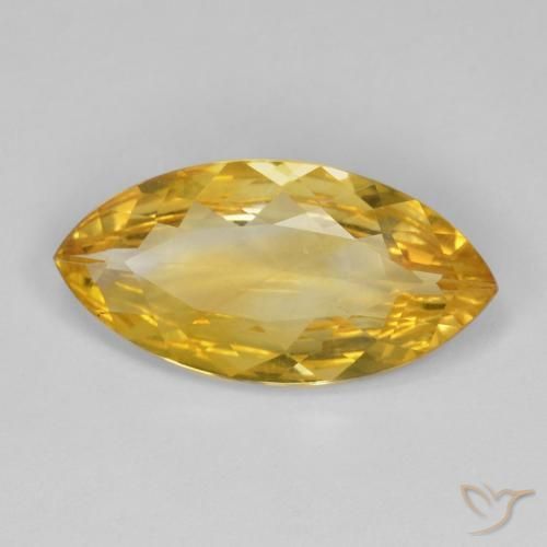 Citrino Dorado medio natural de 5.64 ct, Marquesa, VVS