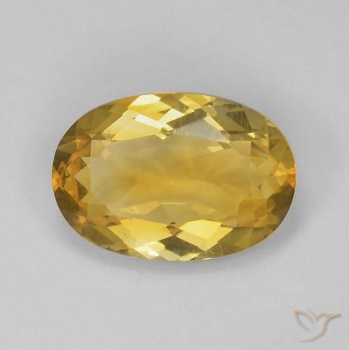 3.80ct Natural Dorado medio Citrino, Ovalada, VVS