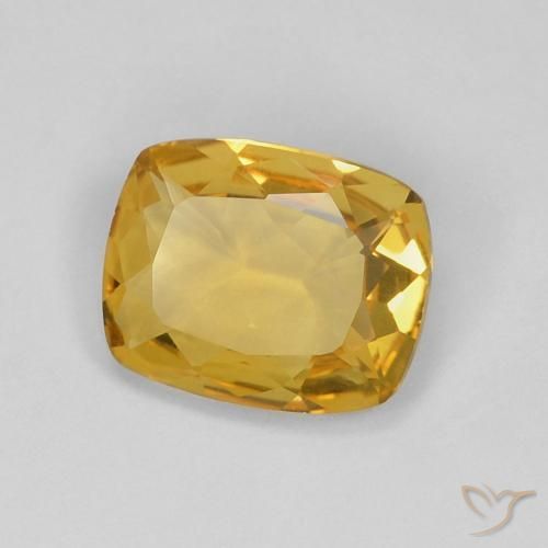 Citrino Naranja dorado natural de 2.18 ct, Forma Cojín, VVS