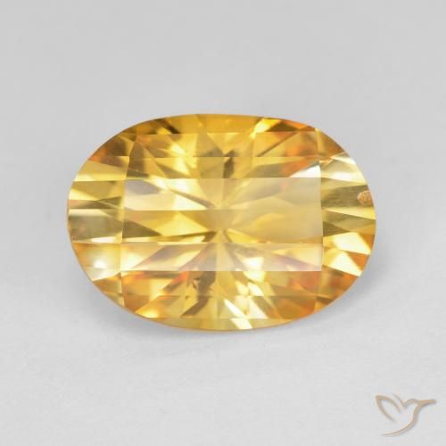 4.72ct Natural Dorado oscuro medio Citrino, Ovalada, VVS-VS