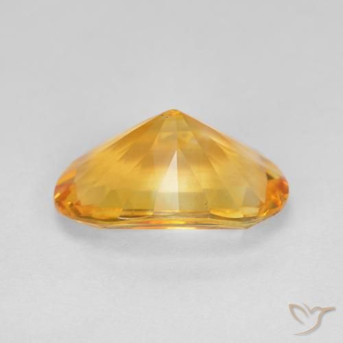 Citrino Dorado oscuro medio natural de 4.72 ct, Ovalada, VVS-VS