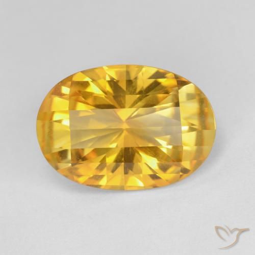4.69ct Natural Naranja dorado intenso Citrino, Ovalada, VVS-VS