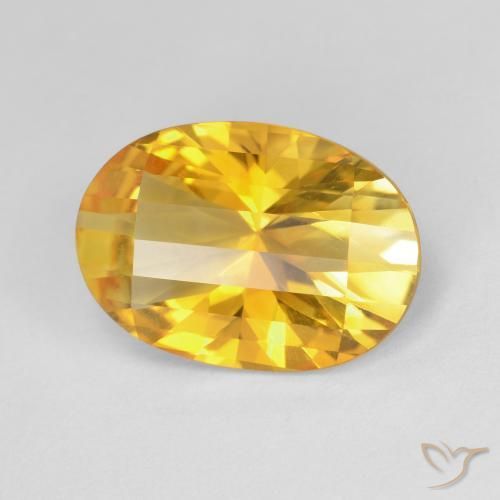 Citrino Naranja dorado intenso natural de 4.69 ct, Ovalada, VVS-VS