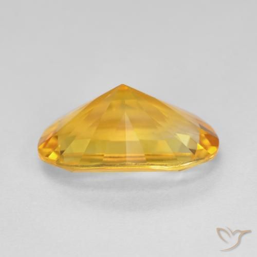 Citrino Naranja dorado intenso natural de 4.69 ct, Ovalada, VVS-VS
