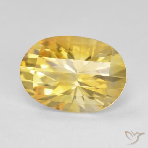 Citrino Dorado natural de 5.27 ct, Ovalada, VVS