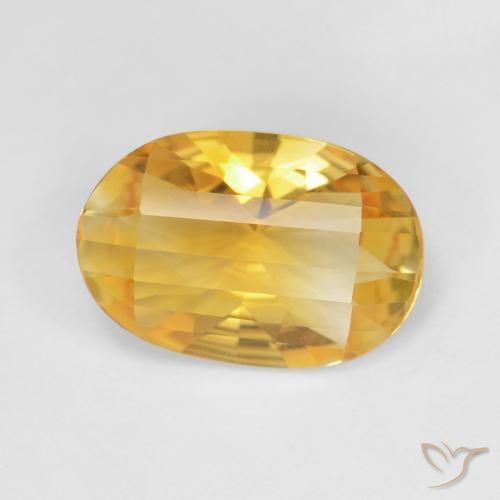 4.20ct Natural Dorado claro Citrino, Ovalada, VVS