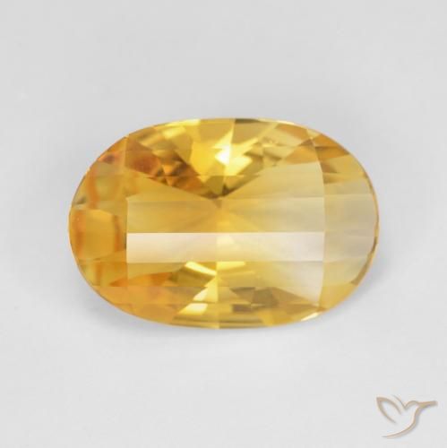 Citrino Dorado claro natural de 4.20 ct, Ovalada, VVS