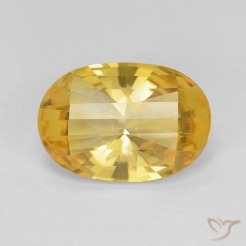 4.79ct Natural Dorado medio Citrino, Ovalada, VVS