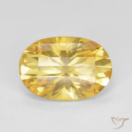 4.80ct Natural Dorado claro Citrino, Ovalada, VS