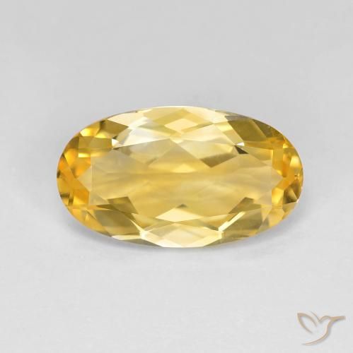3.52ct Natural Dorado medio Citrino, Ovalada, VVS