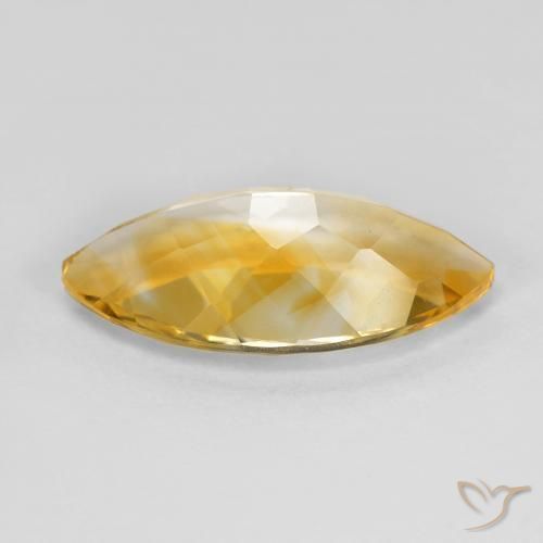 Citrino Dorado medio natural de 7.42 ct, Marquesa, VVS