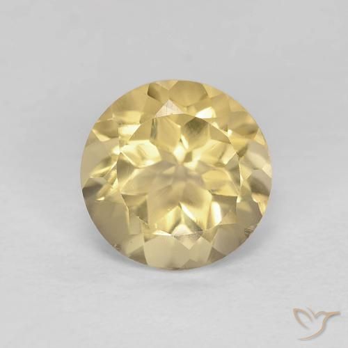 1.35ct Natural Amarillo cálido Citrino, Redondo, VVS