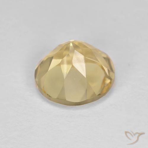 Citrino Amarillo cálido natural de 1.35 ct, Redondo, VVS