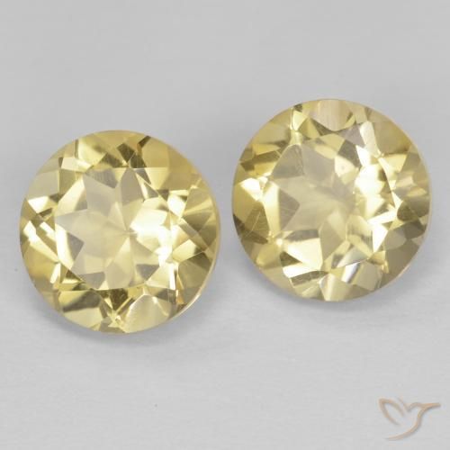Gemas de Citrino Dorado claro natural de 2.55 ct, Redondo, VVS-VS