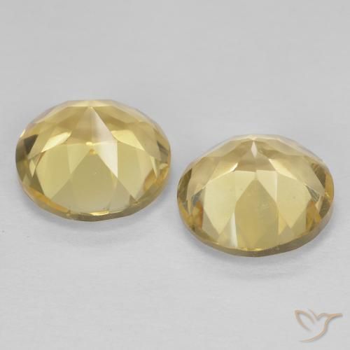Gemas de Citrino Dorado claro natural de 2.55 ct, Redondo, VVS-VS