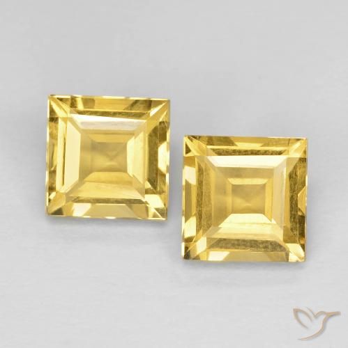 2.17ctw Natural Dorado Citrino, Cuadrado, VVS-VS