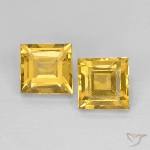 2.18ctw Natural Dorado Citrino, Cuadrado, VS