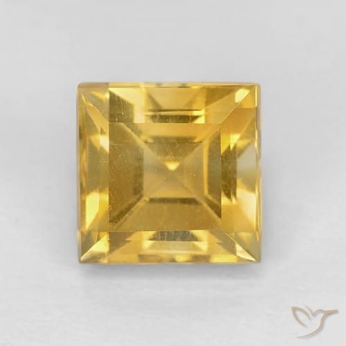 1.40ct Natural Oro Citrino, Cuadrado, VVS-VS