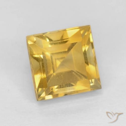 Citrino Oro natural de 1.40 ct, Cuadrado, VVS-VS