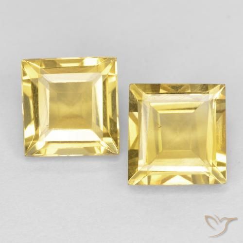 2.06ctw Natural Dorado Citrino, Cuadrado, VS