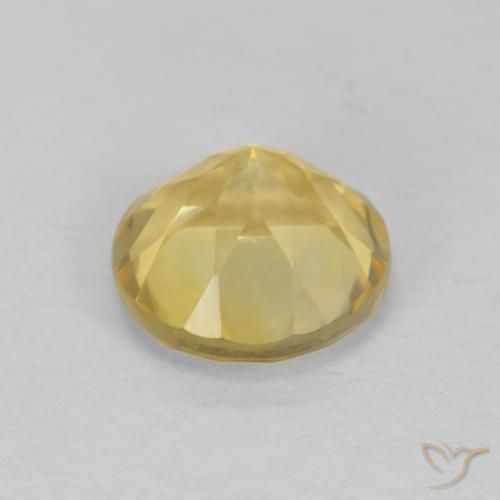 Citrino Amarillo claro natural de 1.36 ct, Redondo, VVS