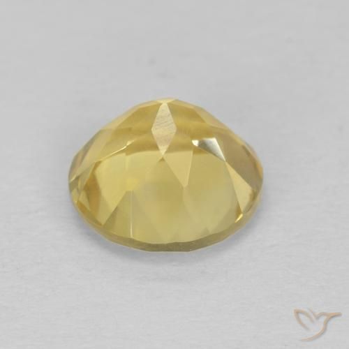Citrino Amarillo claro natural de 1.31 ct, Redondo, VS
