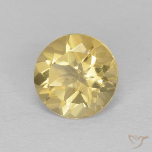 1.19ct Natural Dorado claro Citrino, Redondo, VVS