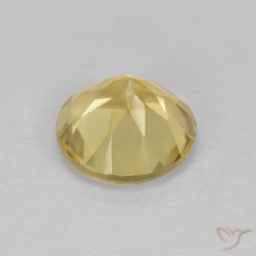 Citrino Dorado claro natural de 1.19 ct, Redondo, VVS