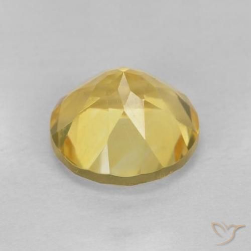 Citrino Amarillo-dorado claro natural de 1.30 ct, Redondo, VVS