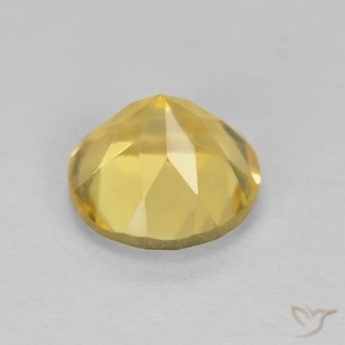 Citrino Amarillo claro natural de 1.36 ct, Redondo, VVS-VS