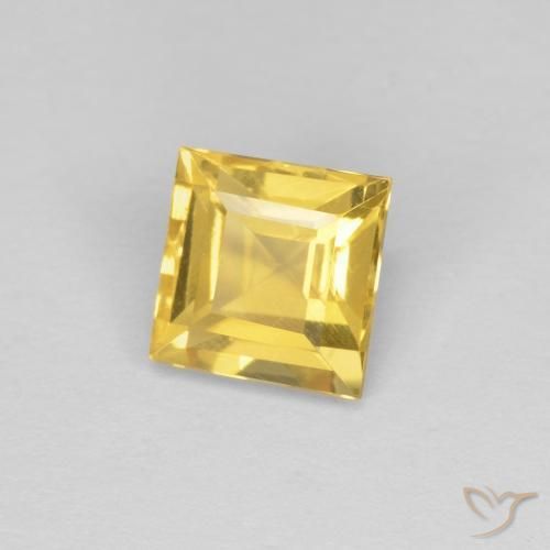 Citrino Dorado natural de 1.06 ct, Cuadrado, VVS-VS