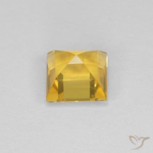 Citrino Dorado natural de 1.06 ct, Cuadrado, VVS-VS